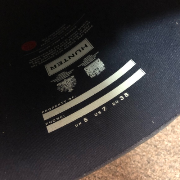 Hunter Original Tall Gloss Navy Blue Rain Boots - Picture 6 of 6